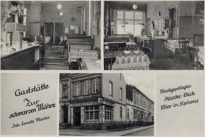 Die Gaststätte von Ewald Martin auf einer Werbepostkarte von 1935. Bildvorlage: Peter Strotmann 