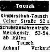 Schuhtausch 1951