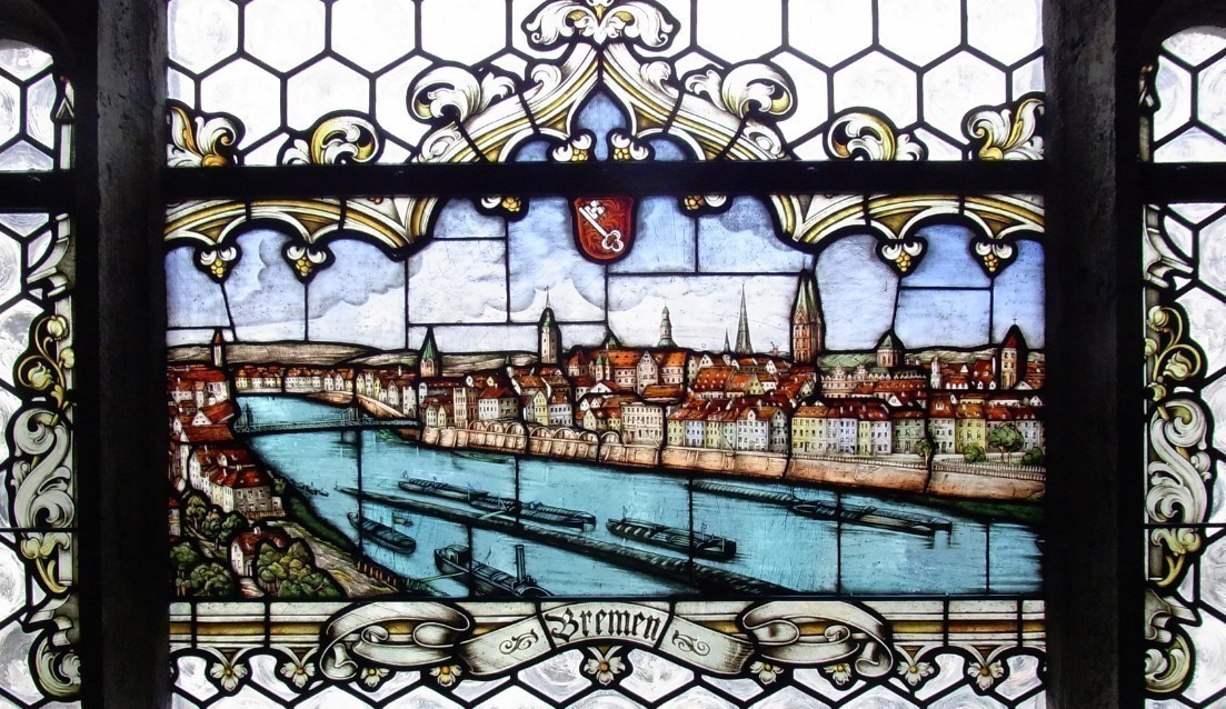 Ein beliebtes Motiv: das Bremer Stadtpanorama im Bremen-Fenster Nr. 2. Foto: Peter Strotmann