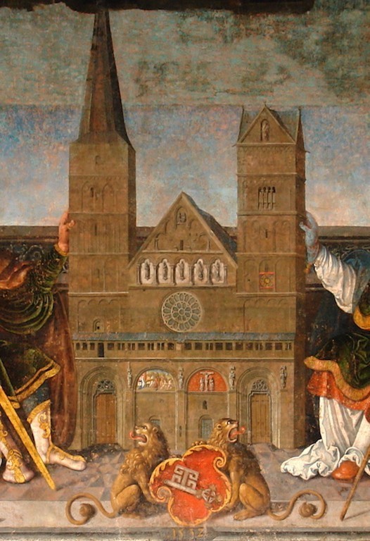 Birgt manch ein Geheimnis: der Bremer Dom, hier im Jahr 1532. Foto: Jürgen Howaldt