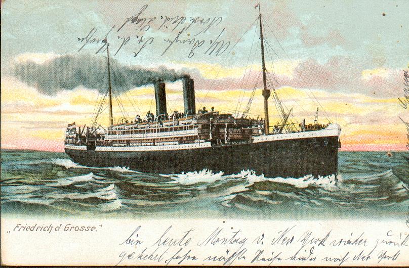 Ein Ozeandampfer aus der NDL-Flotte: die Friedrich der Große. Quelle: Wikicommons